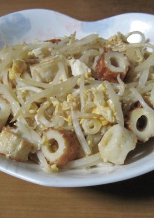 【節約】もやしとちくわの中華風卵とじ-レシピのメイン写真