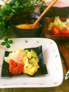 エビアボカドの♡カフェデリ風手まきごはん-レシピのメイン写真