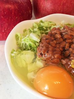 キャベツ納豆featたまご-レシピのメイン写真