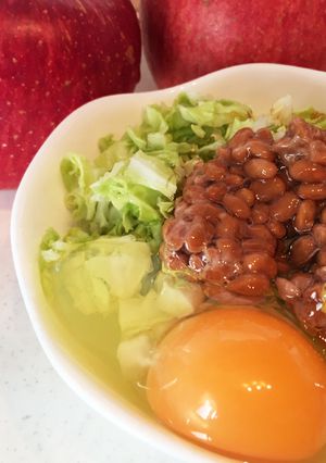 キャベツ納豆featたまご-レシピのメイン写真