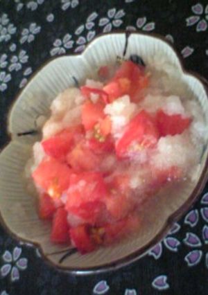 サラダに飽きたら⇒トマトのみぞれ和え-レシピのメイン写真