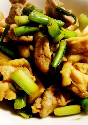 葉にんにくと鶏肉の甘辛炒め-レシピのメイン写真