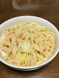 キャベツと鮭のパスタ-レシピのメイン写真
