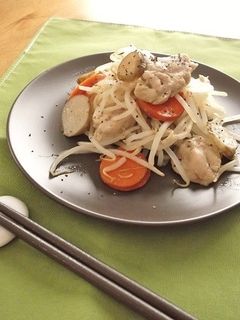 菊芋と鶏肉ともやしの炒め物-レシピのメイン写真