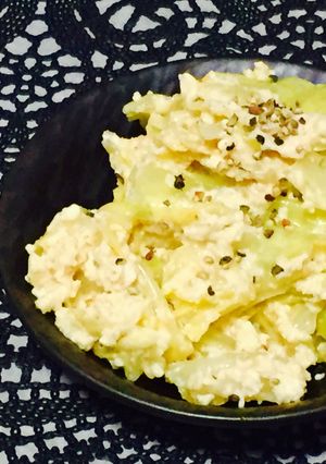 キャベツでニンニク&チーズの胡麻白和え-レシピのメイン写真
