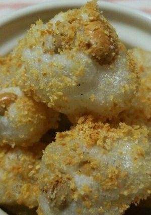 節分豆入り揚げ餅きな粉がけ♪甘い揚げ餅-レシピのメイン写真
