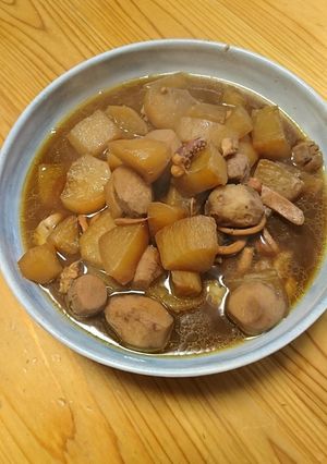 コストコのやわらか焼きイカと大根の煮物-レシピのメイン写真