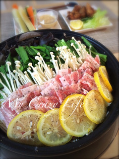 塩レモンの豚バラにんにく鍋-レシピのメイン写真
