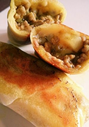 ひき肉とジャガイモのカレーチーズ春巻き-レシピのメイン写真