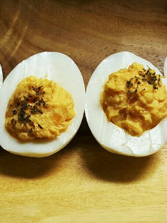 ゆで卵♥明太子マヨで-レシピのメイン写真