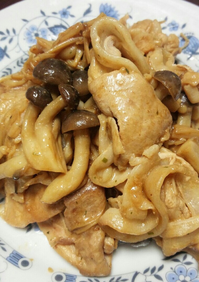 キノコたっぷり豚コマの味噌マヨ炒め-レシピのメイン写真