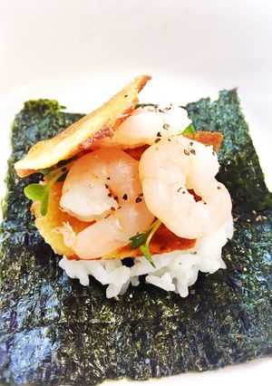 焼きチーズと小えびの手巻きごはん♡受賞♪-レシピのメイン写真