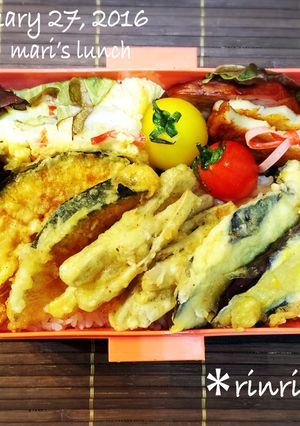 野菜天丼弁当-レシピのメイン写真