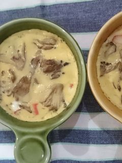 豆乳と舞茸とカニカマの茶碗蒸し-レシピのメイン写真
