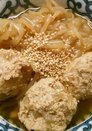 簡単!もやしと玉ねぎ 鶏団子の和風煮!!-レシピのメイン写真