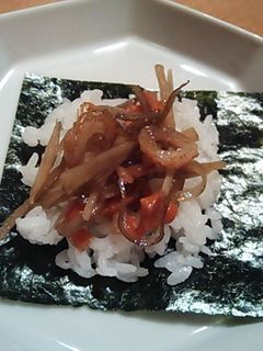 きんぴら手まきごはん-レシピのメイン写真
