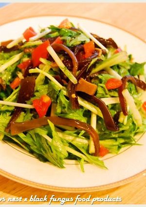 酸辣黑木耳水菜沙拉．柯媽媽の植物燕窩-レシピのメイン写真