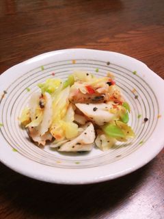 簡単☆キャベツとちくわの梅和え-レシピのメイン写真