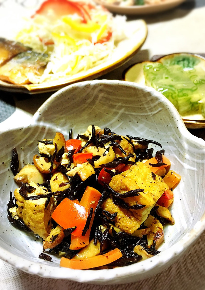 厚揚げのひじき煮 カレー風味-レシピのメイン写真