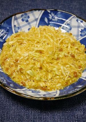 簡単副菜♪たっぷりキャベツ納豆-レシピのメイン写真