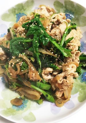 春待ち！菜の花入り豚の生姜焼き♬*゜-レシピのメイン写真