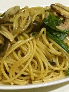 きのことほうれん草の和風パスタ-レシピのメイン写真