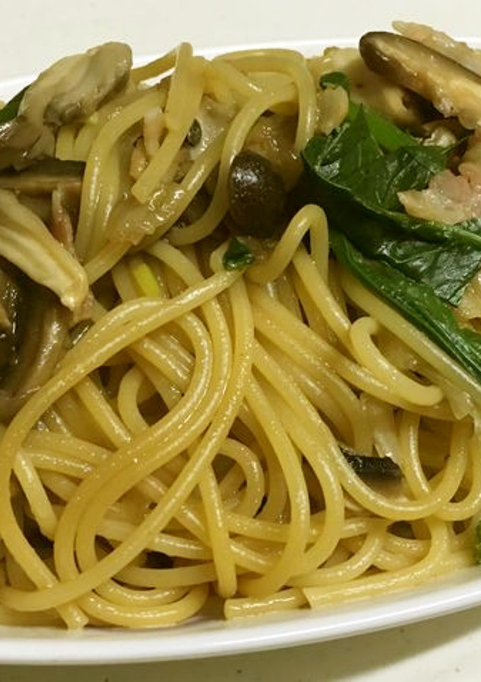 きのことほうれん草の和風パスタ-レシピのメイン写真