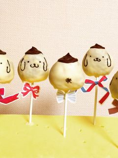 ポムポムプリンケーキポップ!バレンタイン-レシピのメイン写真