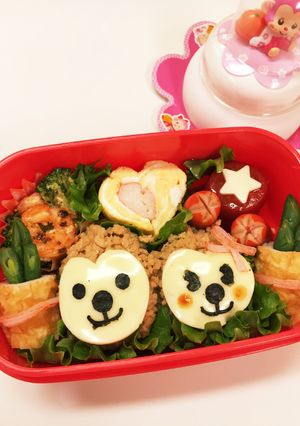 キャラ弁☆2016お正月 おサルさん弁当-レシピのメイン写真