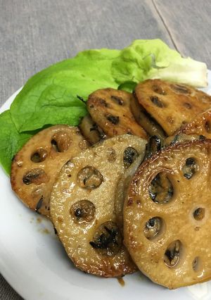 楽チン！豆腐とひじきのれんこんはさみ焼き-レシピのメイン写真
