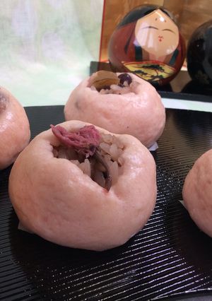 南信州発☆ 赤飯まんじゅう-レシピのメイン写真
