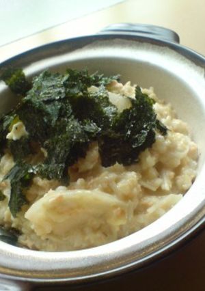 プチプチ香ばしい♪玄米鮭雑炊-レシピのメイン写真