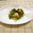 冬の葉物野菜と海老のかき揚げ