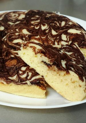 炊飯器で☆豆腐のふわふわマーブルケーキ-レシピのメイン写真