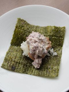 豚バラ肉としば漬けマヨ和え、手まきごはん-レシピのメイン写真