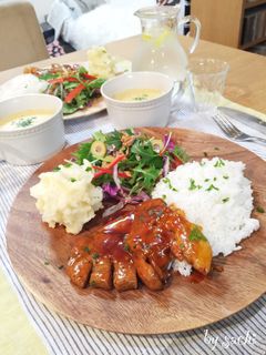 トンテキ風ポークチャップdeワンプレート-レシピのメイン写真