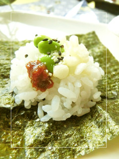 なんば味噌×天かす×枝豆の手まきごはん。-レシピのメイン写真