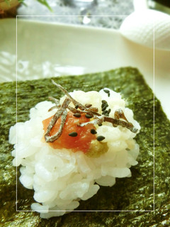 梅わさび×天かす・塩昆布の手まきごはん-レシピのメイン写真