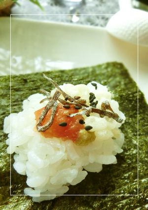 梅わさび×天かす・塩昆布の手まきごはん-レシピのメイン写真
