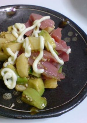 マグロとコロコロアボカド長芋キューリ和え-レシピのメイン写真