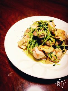 鶏モモ肉と豆苗の炒め物-レシピのメイン写真