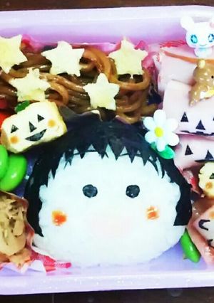 ちびまるこちゃん☆ハロウィーンキャラ弁-レシピのメイン写真