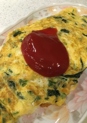 簡単すぎる！ほうれん草チーズオムレツ-レシピのメイン写真