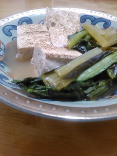 小松菜と焼き豆腐の煮浸し-レシピのメイン写真