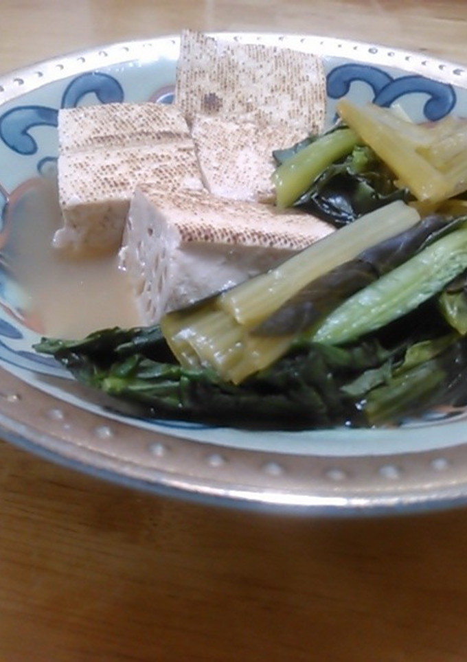 小松菜と焼き豆腐の煮浸し-レシピのメイン写真