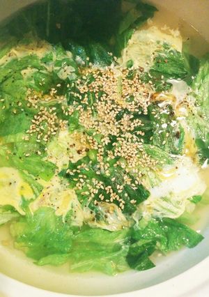 レタスの外葉で美味しいスープ-レシピのメイン写真