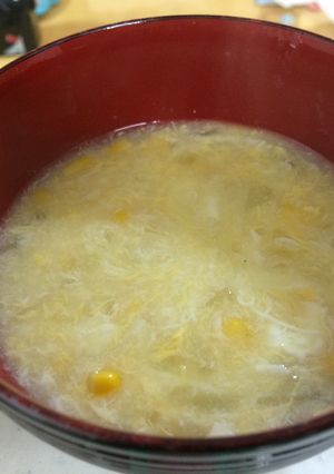 子ども大好き！卵とコーンの中華スープ-レシピのメイン写真