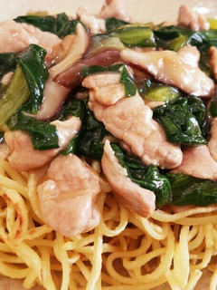小松菜と豚肉のあんかけ焼きそば★-レシピのメイン写真