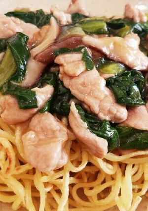 小松菜と豚肉のあんかけ焼きそば★-レシピのメイン写真