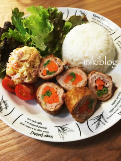 簡単*.豚肉の甘辛肉巻き*.-レシピのメイン写真